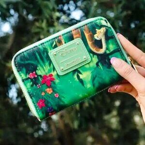 Loungefly Disney Jungle Book Zip Around Wallet Mowgli Baloo Card Purse Kaa NWT